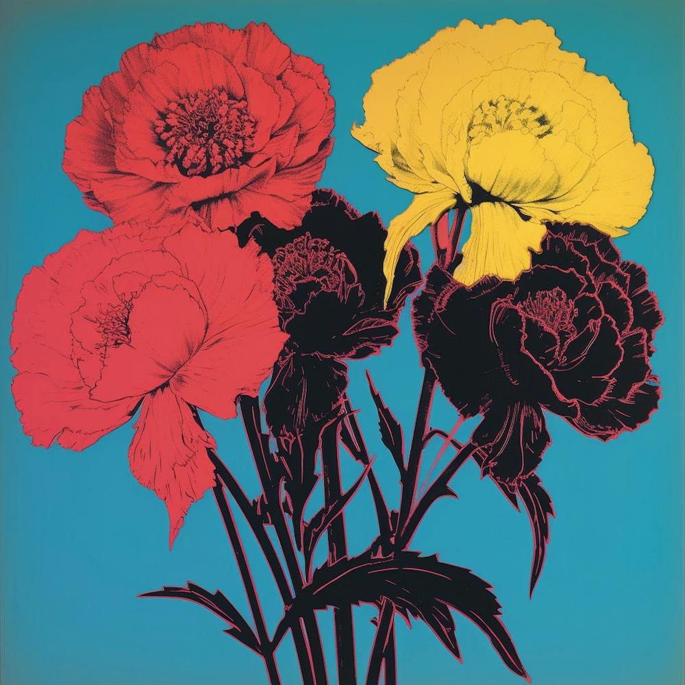 Scabiosa 3 Pop Art Illustration Square