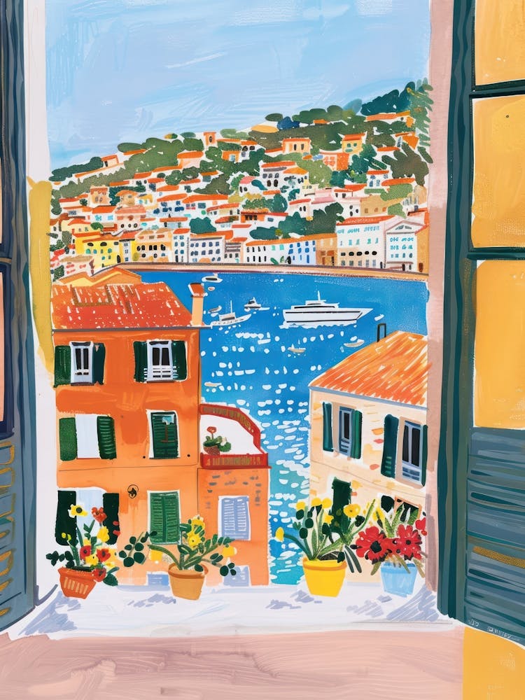 Travel Poster Happy Places Positano 2