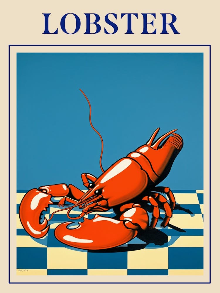 Lobster Seafood Poster
