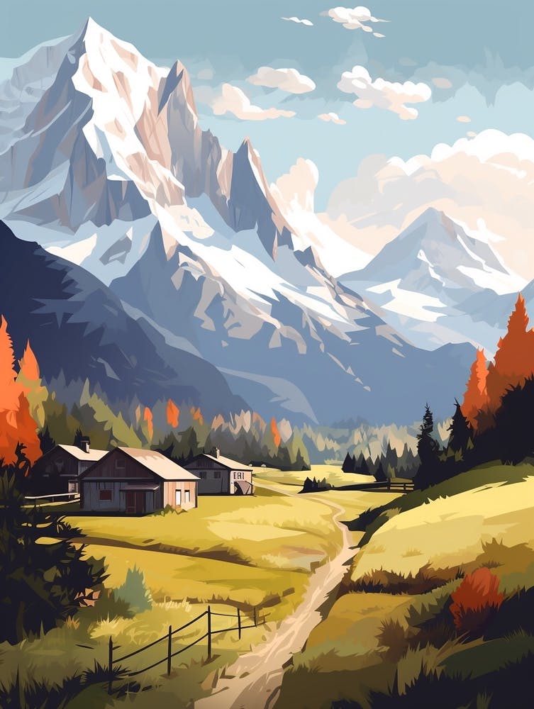 Tour De Mont Blanc France 4 Hiking Trail Landscape
