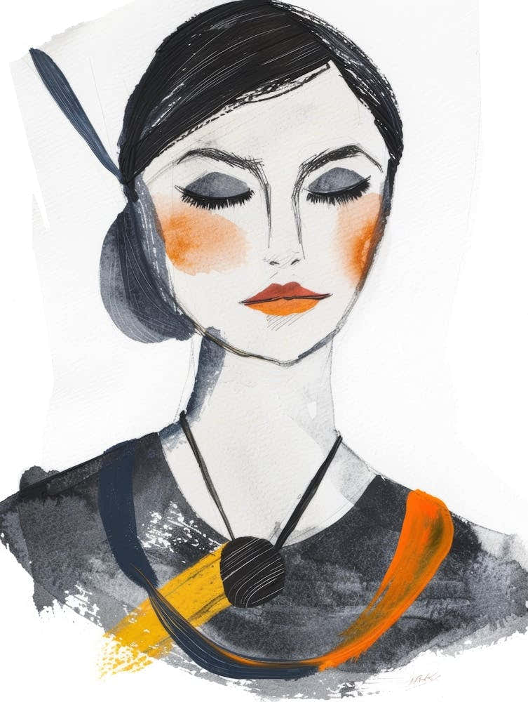 Watercolor Of A Woman