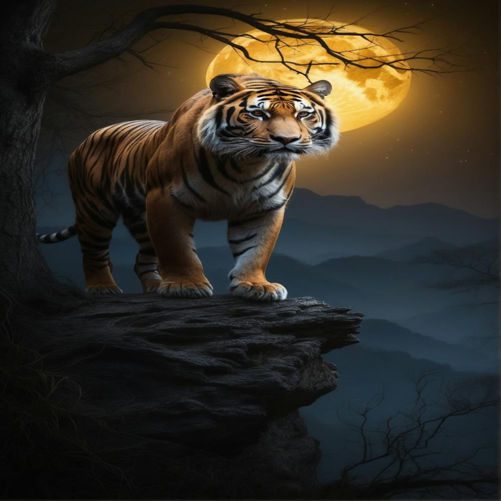 Tiger At Night