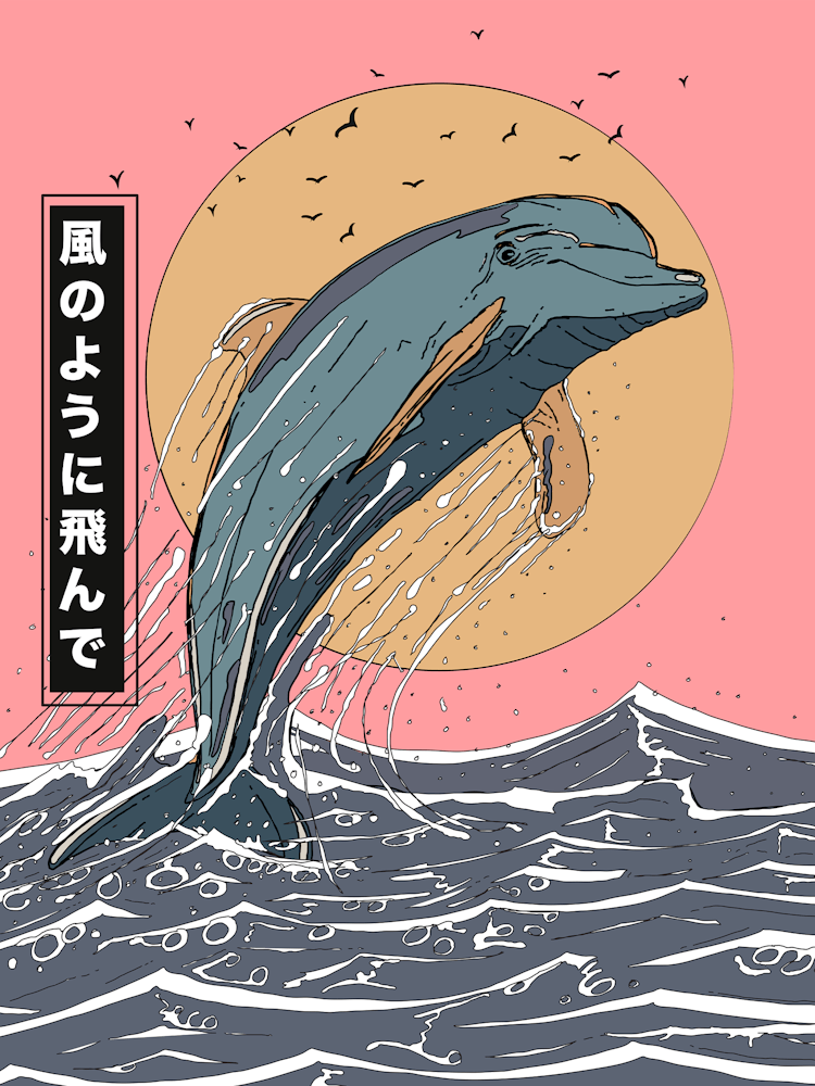 Delfin springt aus dem Wasser