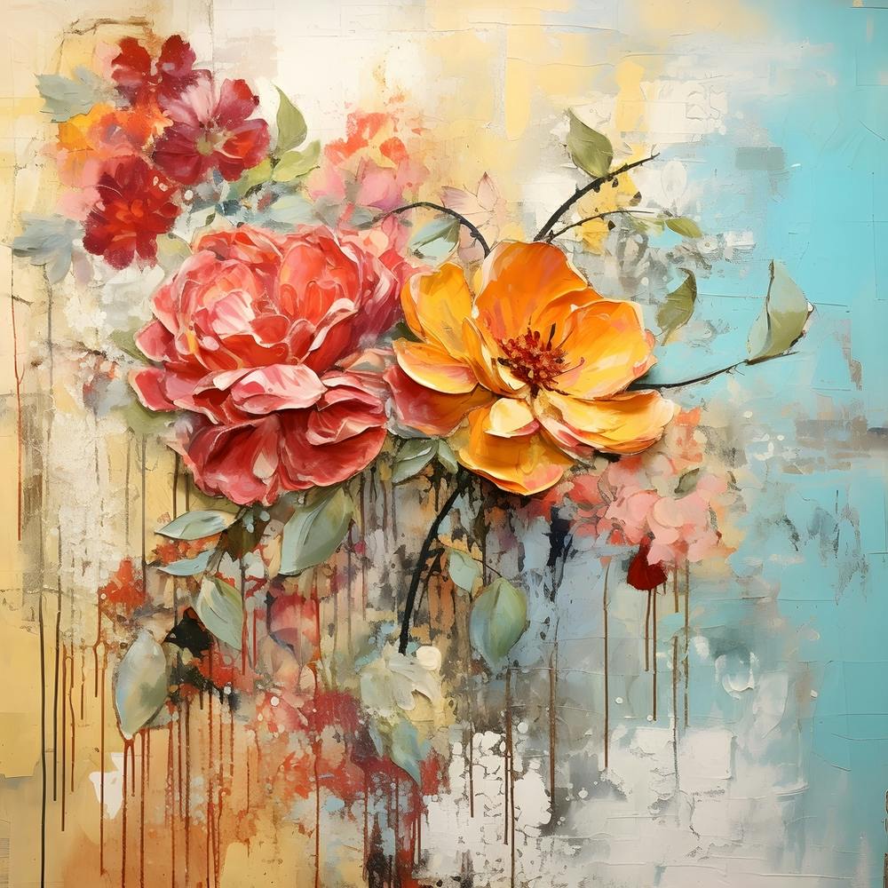 Vintage Bright Flowers 3