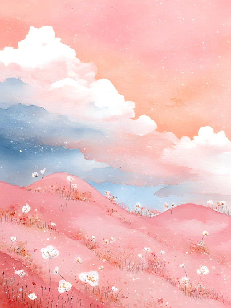 Gorgeous Serene Hill Pink Landscape 14