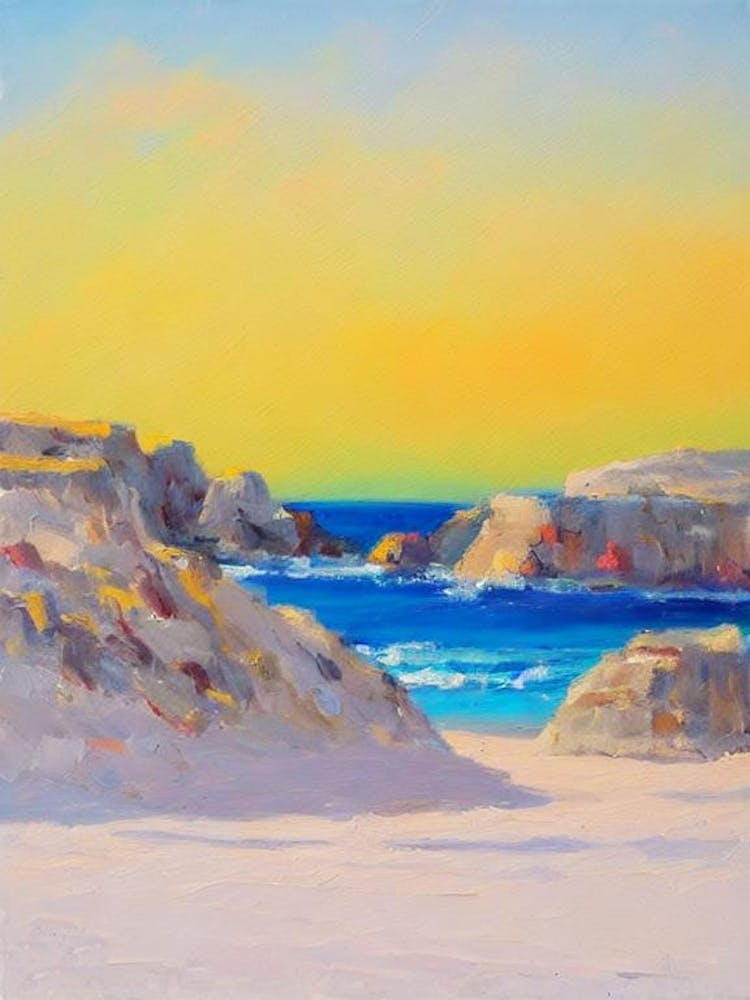 Kleftiko Beach, Milos, Greece Bright Abstract