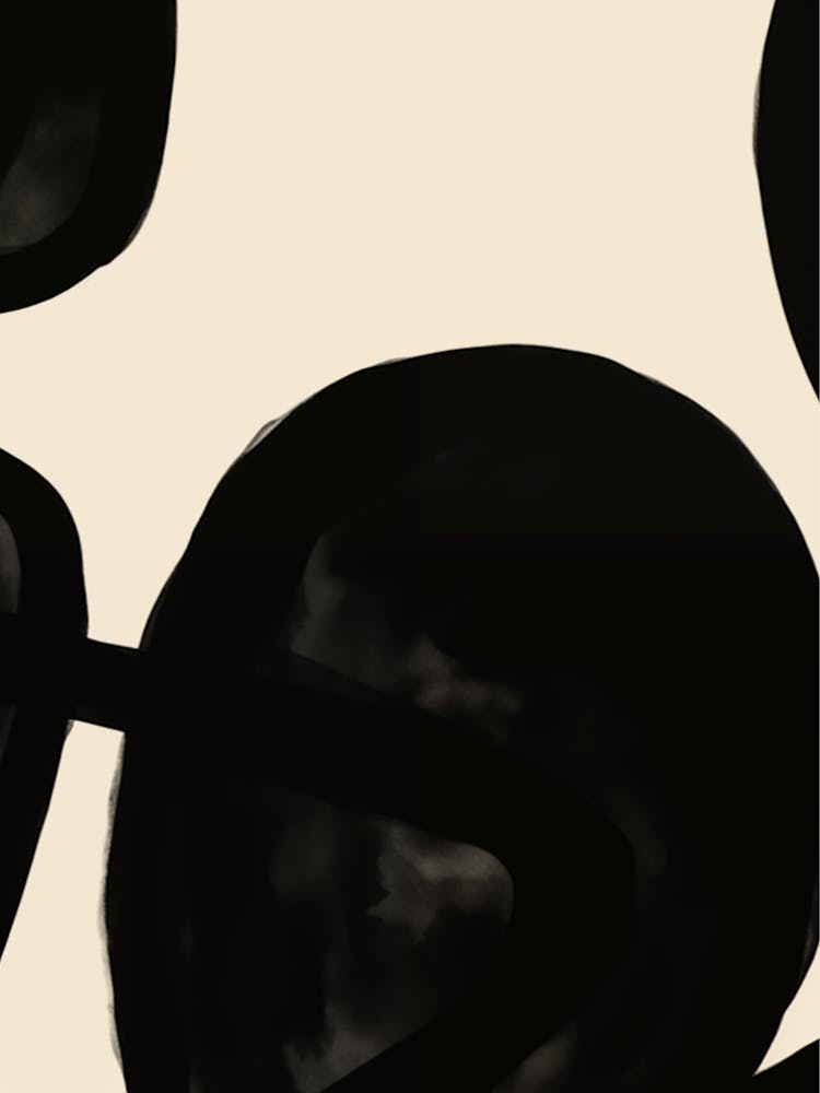 Black And Beige Abstract Painting 5