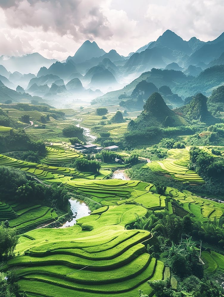 Reisterrassen in Vietnam 1