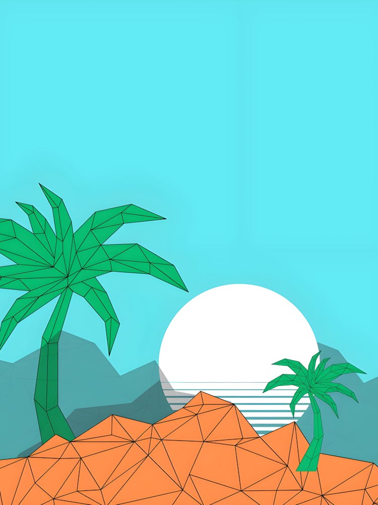 Palm Trees In The Desert