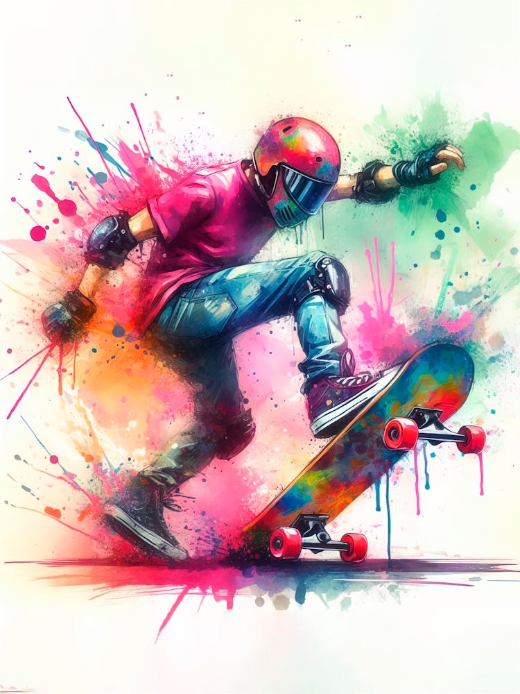 Skateboarder Canvas Print