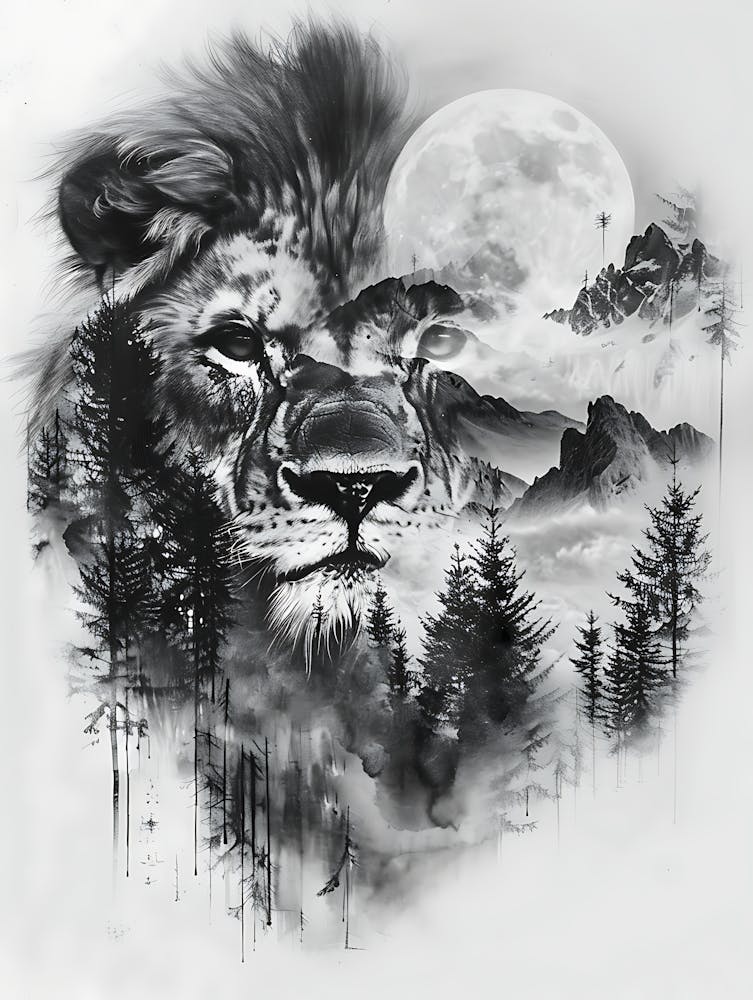 Lion In The Forest 10