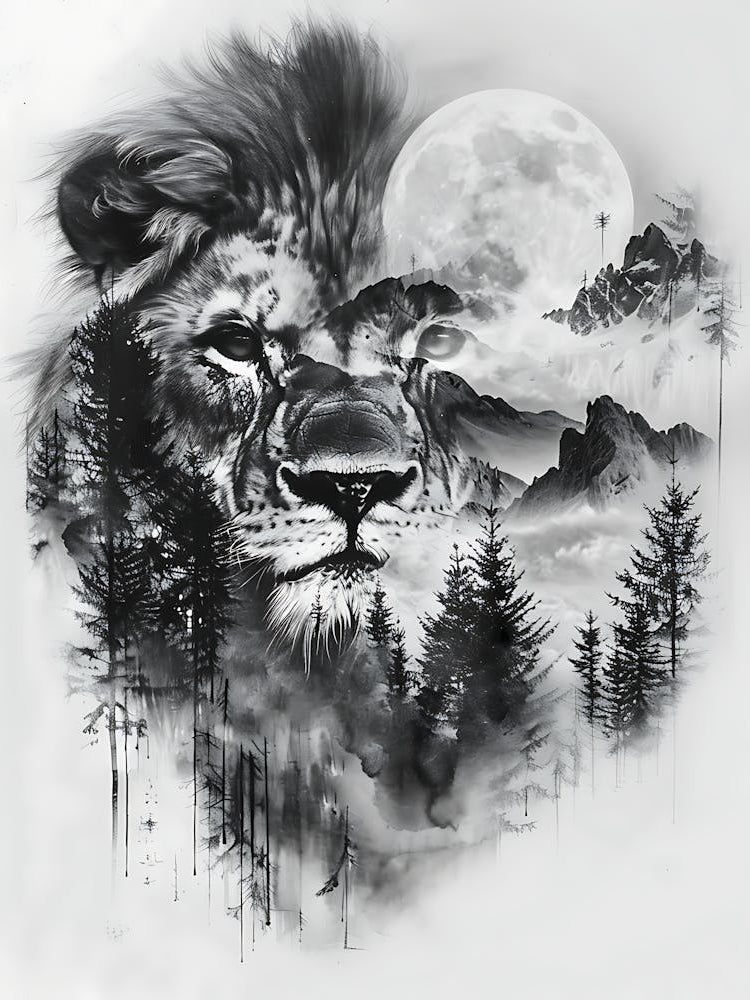 Lion In The Forest 10