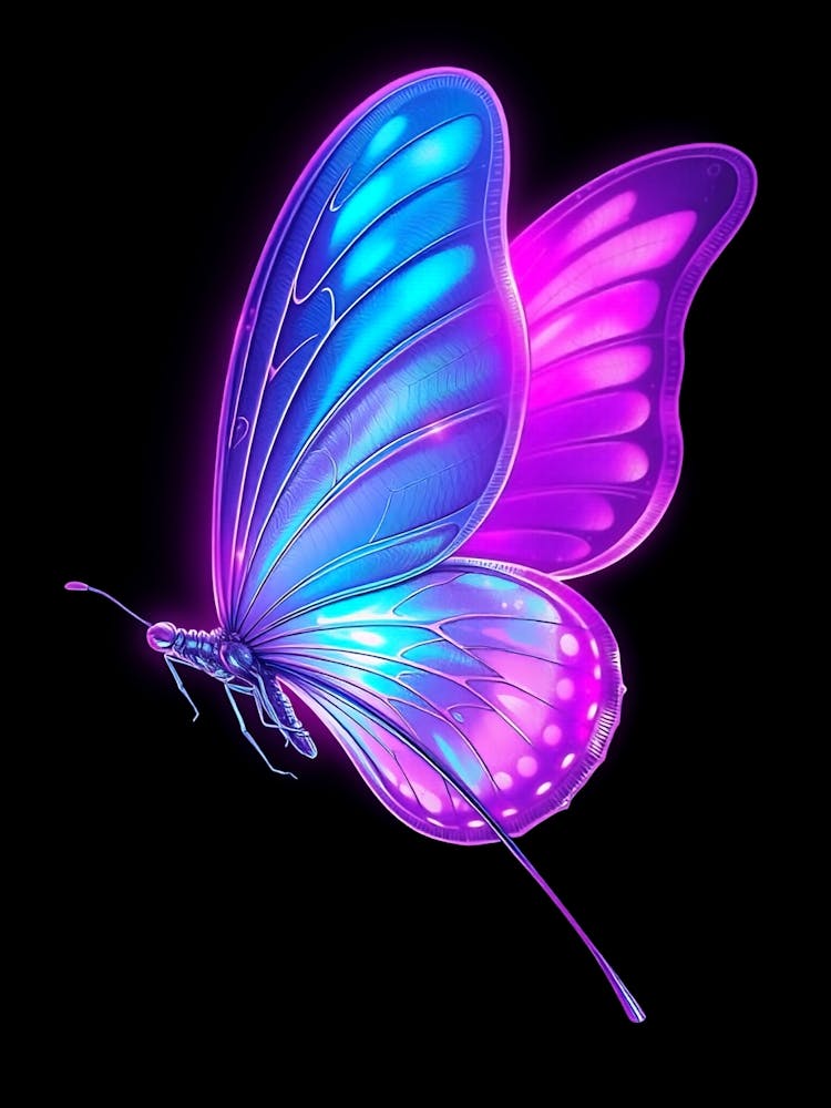Blue And Purple Butterfly