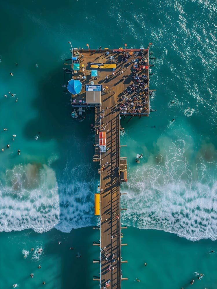 Aerial View Of A Pier