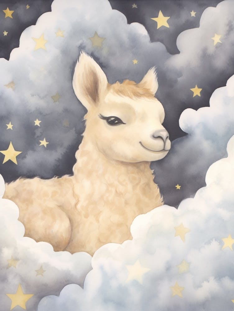 Schlafendes Alpaka-Baby 1