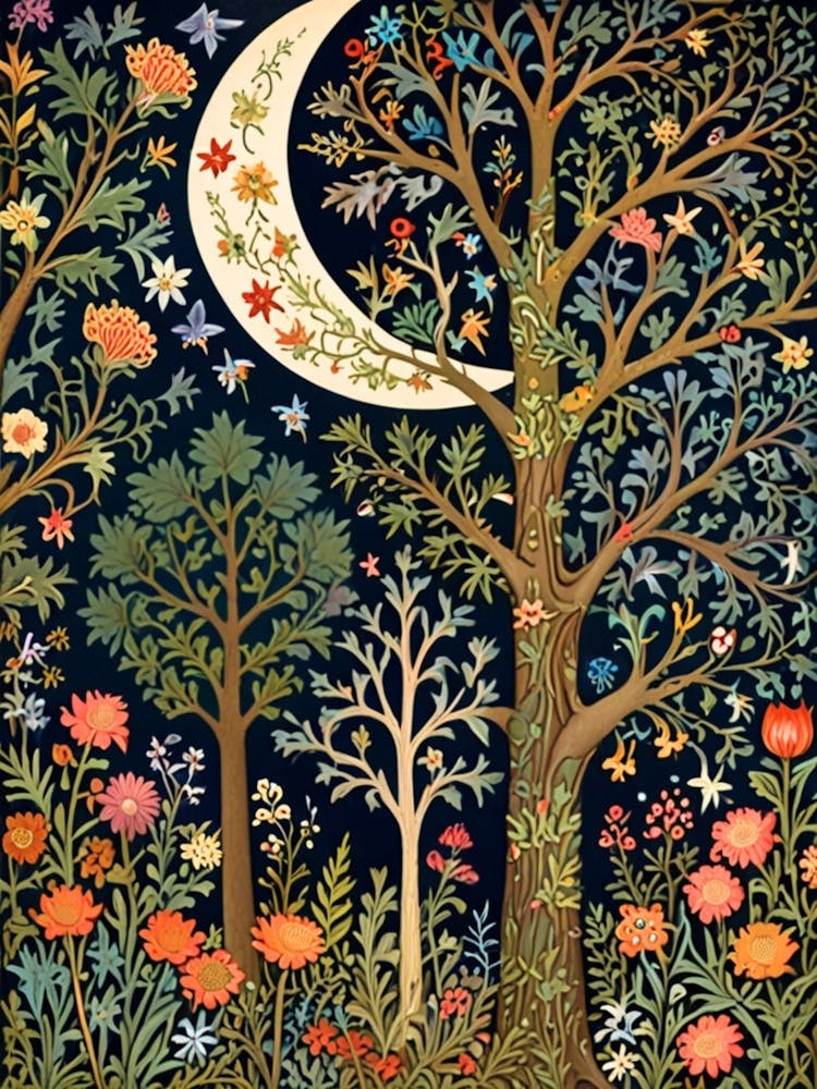 William Morris Moon In The Forest 37