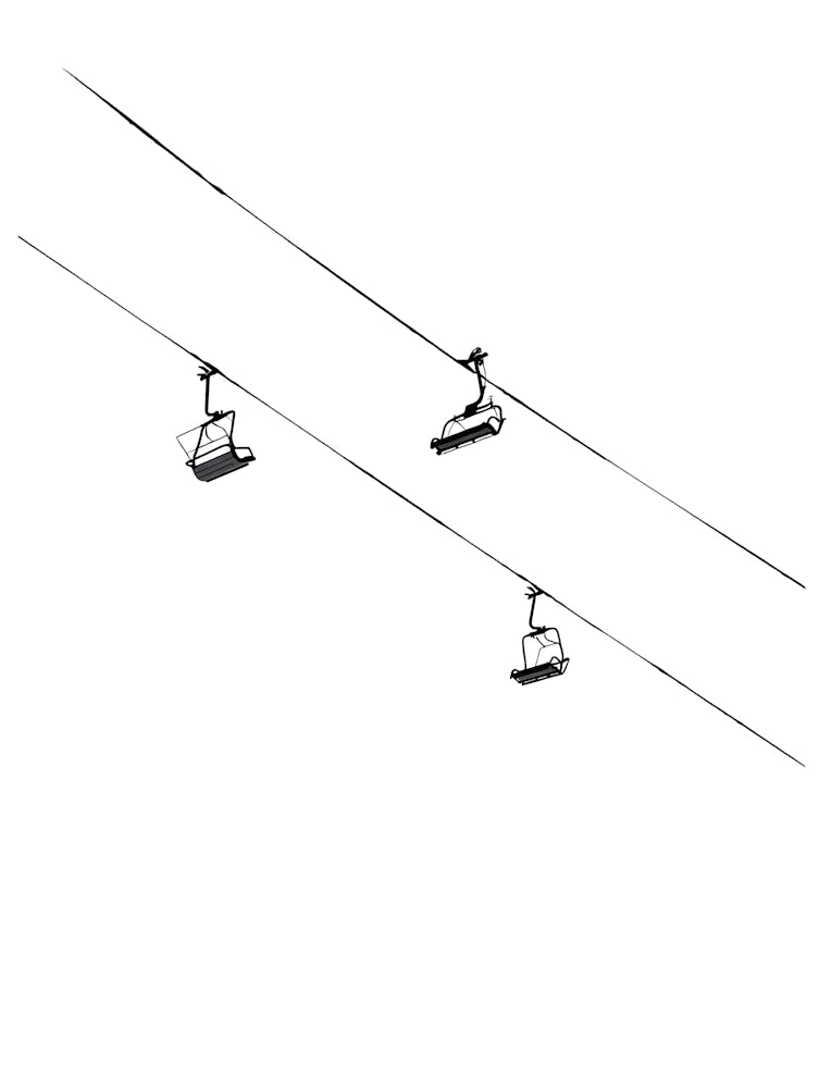 Minimalist Ascent: Modern Chairlift
