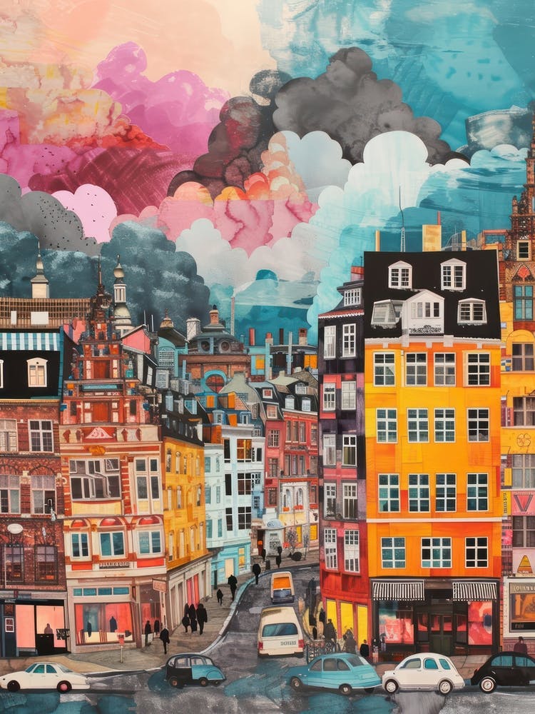 Copenhagen   Retro Collage Style 1