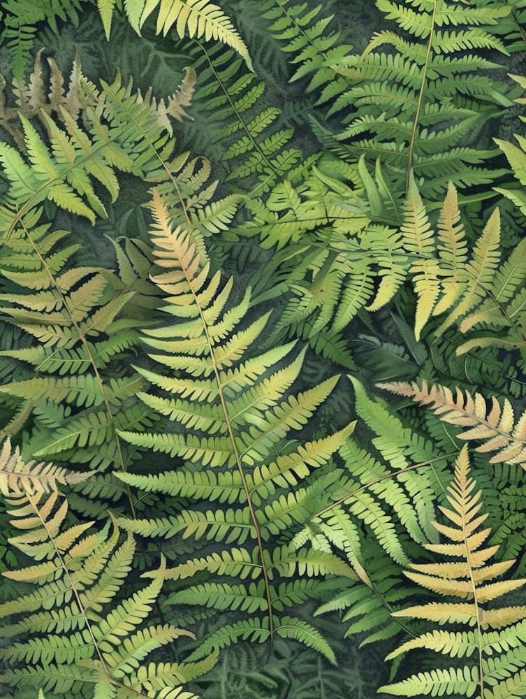 Pattern Poster Rock Cap Fern 2