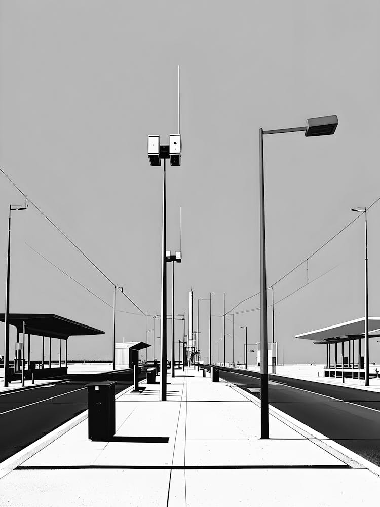 Black And White Street Scene 1