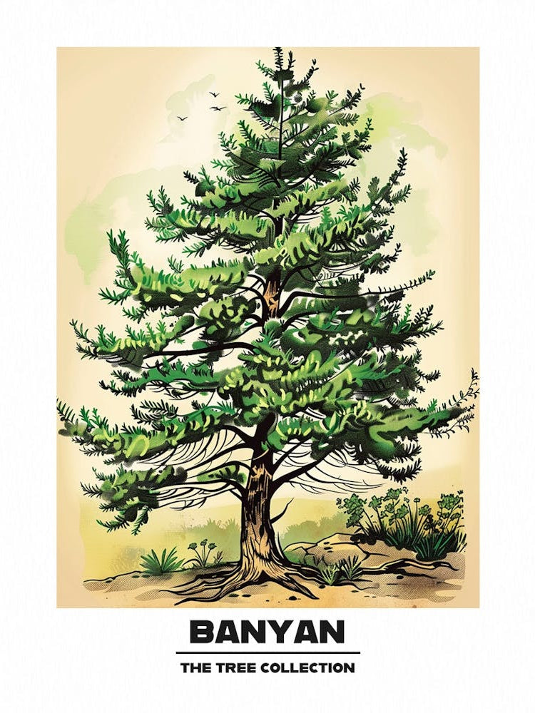 Banyan Tree Storybook Illustration 1 Poster