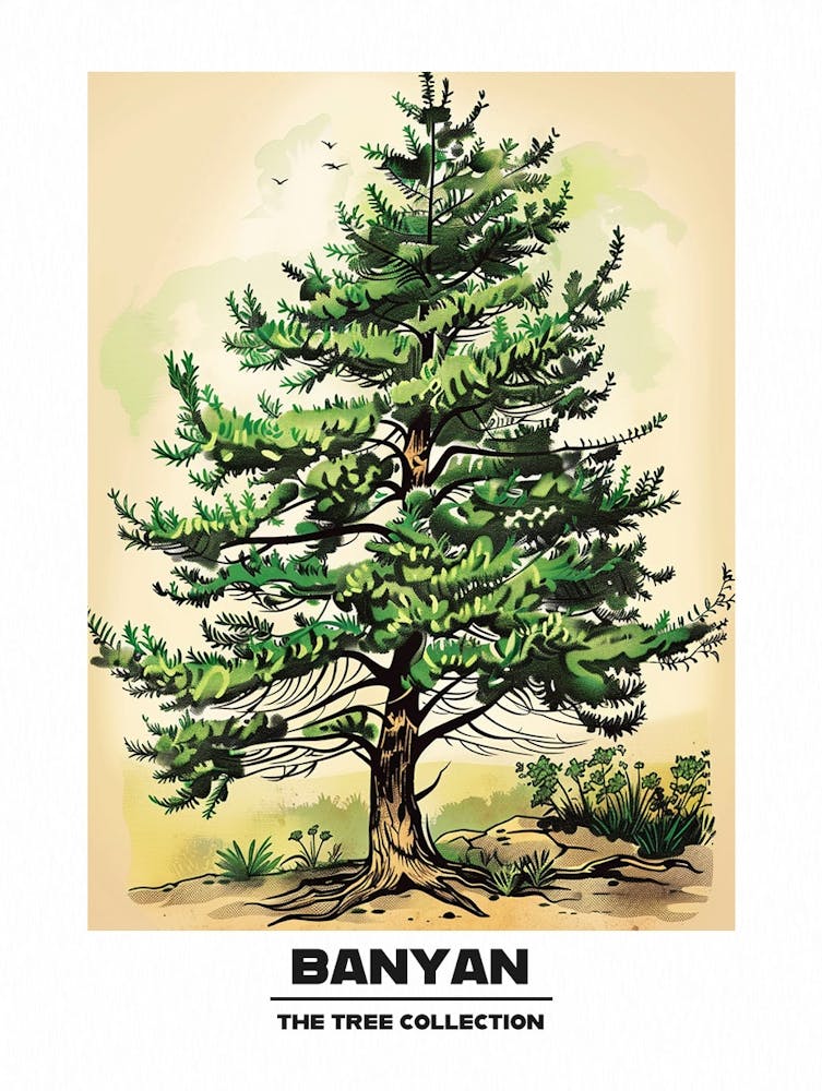 Banyan Tree Storybook Illustration 1 Poster