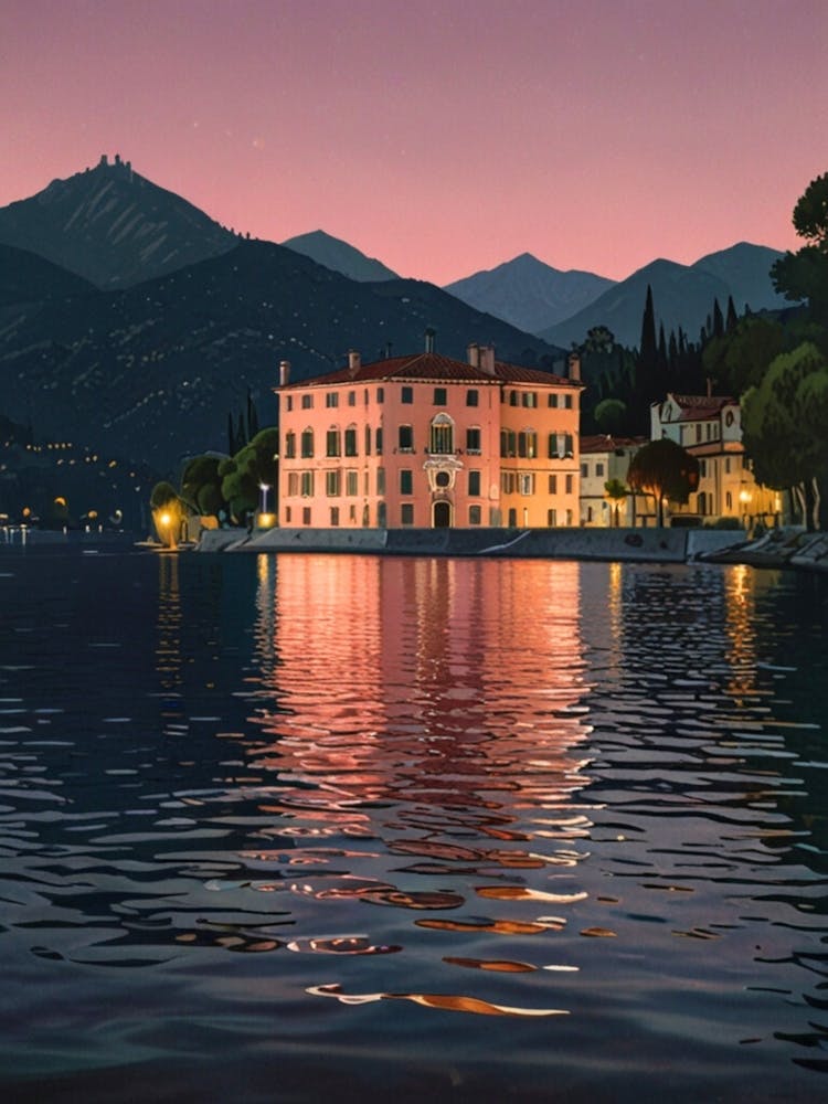 Lake Como At Dusk