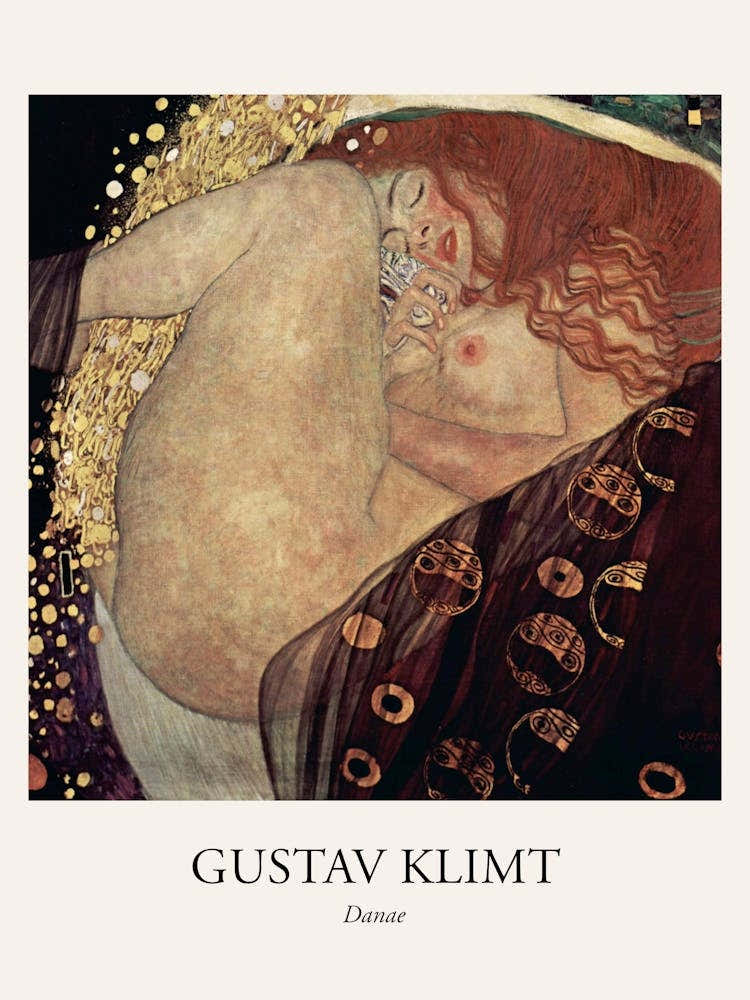 Danae, Gustav Klimt Poster