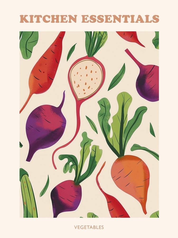 Vegetable Pattern Illustration Poster 3