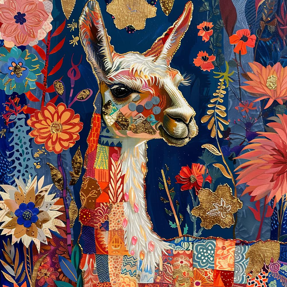 Patchwork Quilted Llama 1