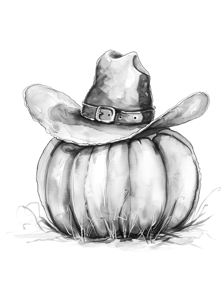 Cowboy Hat Pumpkin