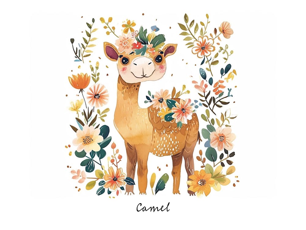 Little Floral Camel 2 Poster