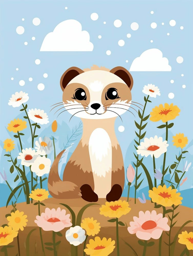 Illustration d'Animal Bébé Furet 1