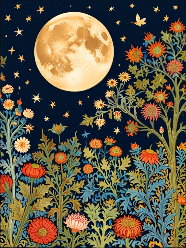 William Morris Moonlight Garden