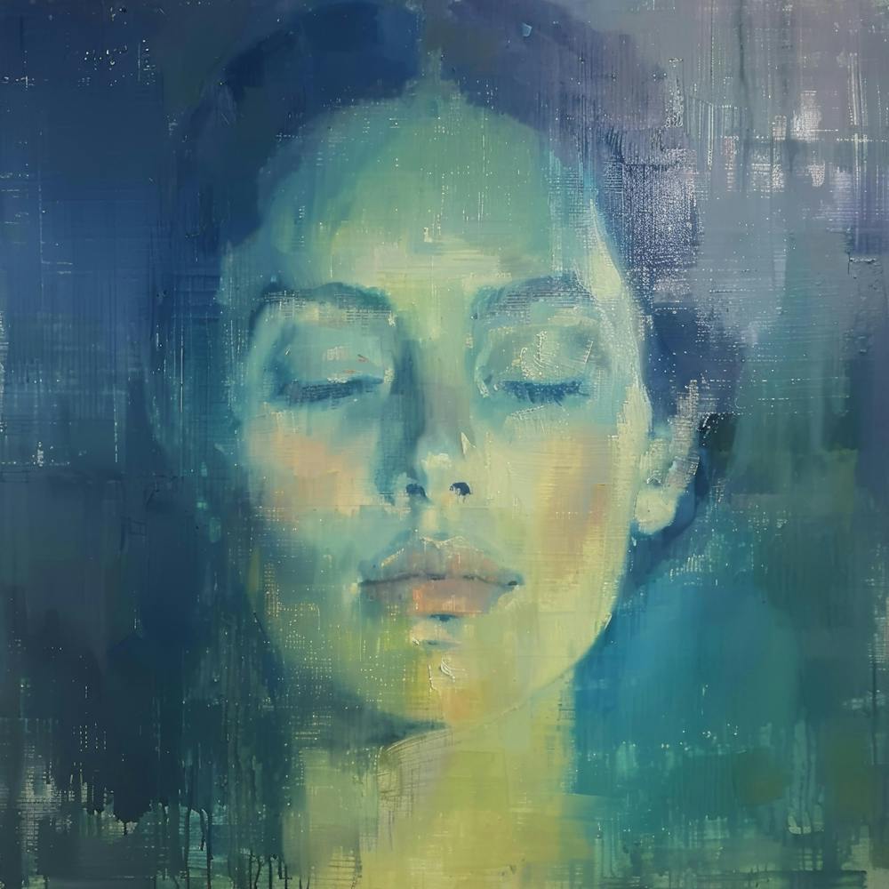 Woman With Closed Eyes 1