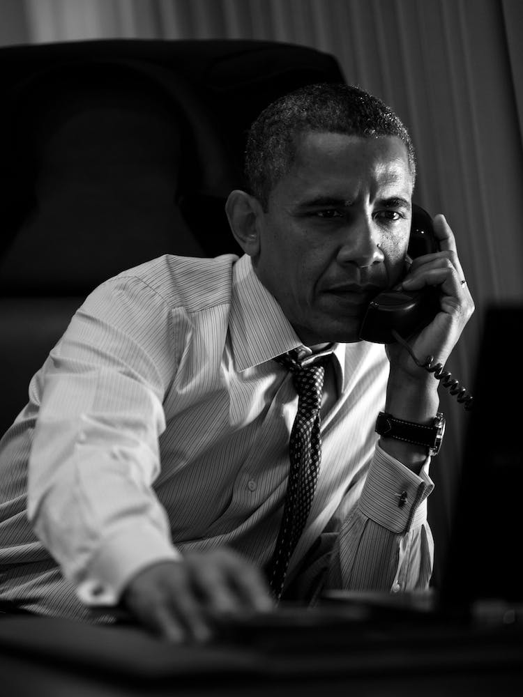 Barack Obama Aboard Air Force One