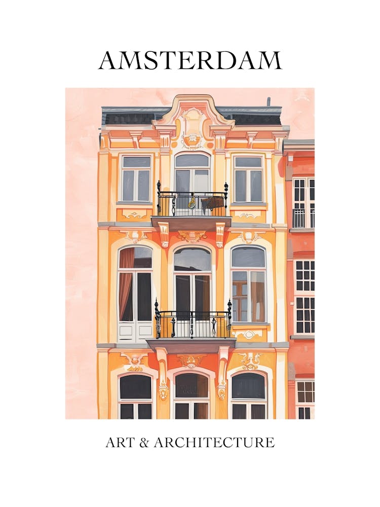 Amsterdam Travel And Architecture Poster 1