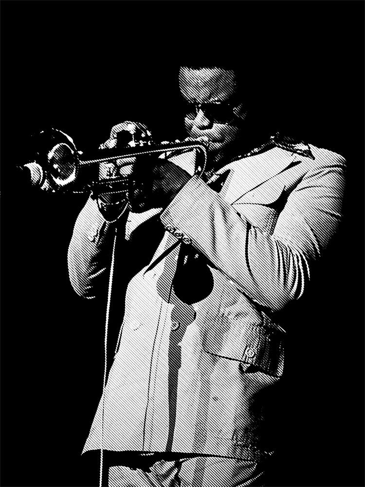 Freddie Hubbard Line Art Illustration