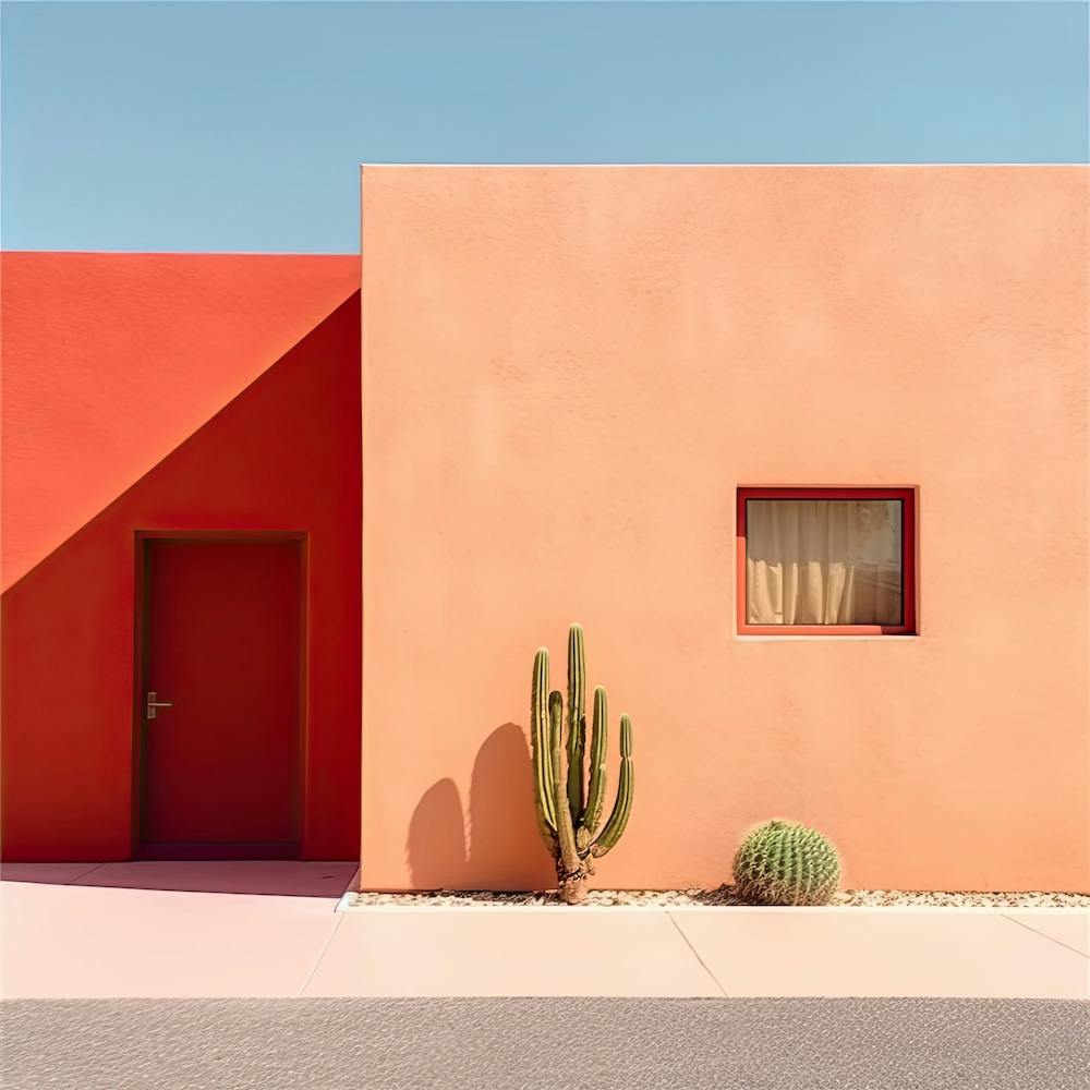 Mexican Minimalisim Style House Summer Photography