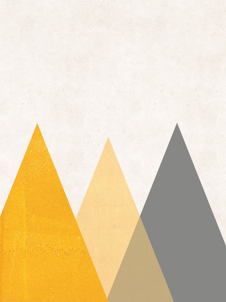 Mountains Mustard Abstract