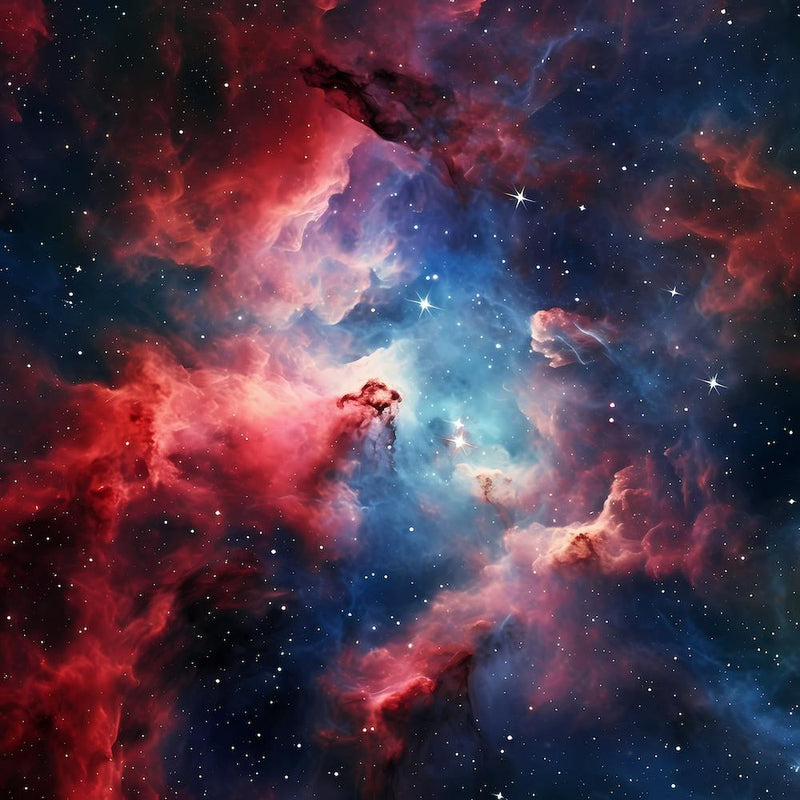 Blue and Red Nebula