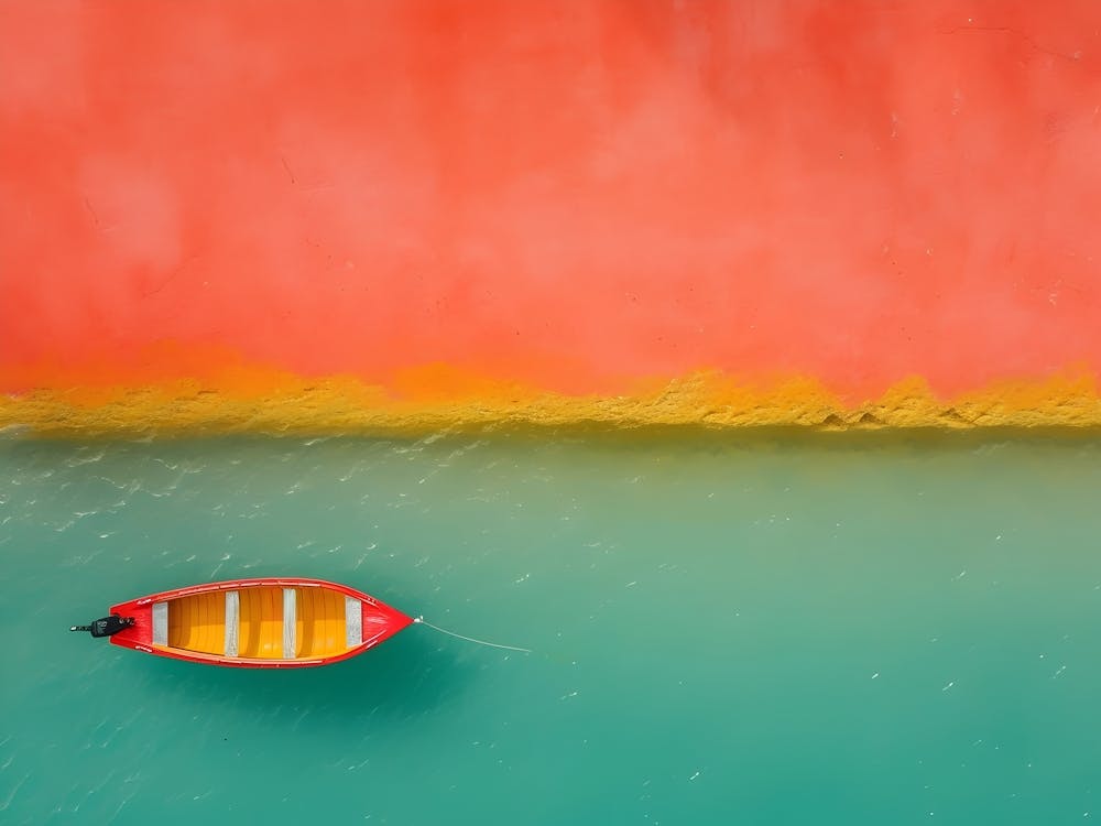 Red Boat In The Water