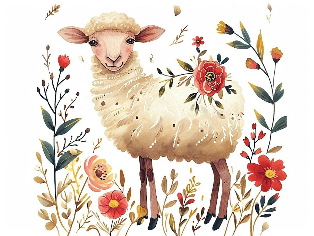 Little Floral Sheep 6