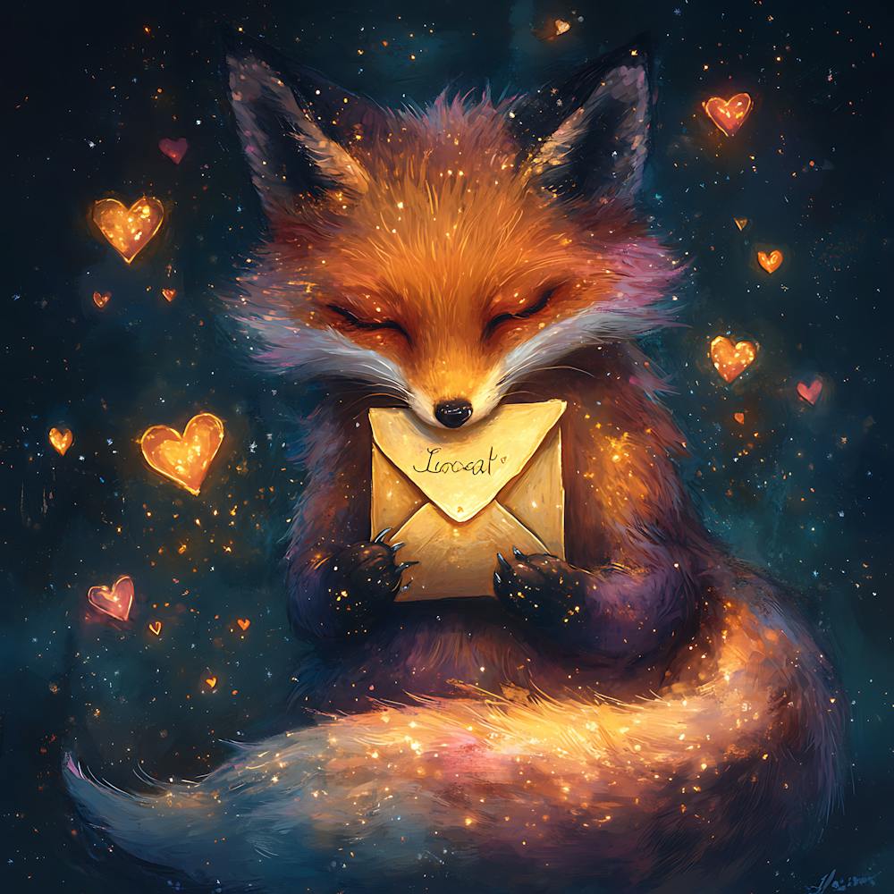Cosmic Fox Galaxy Love Letter 1