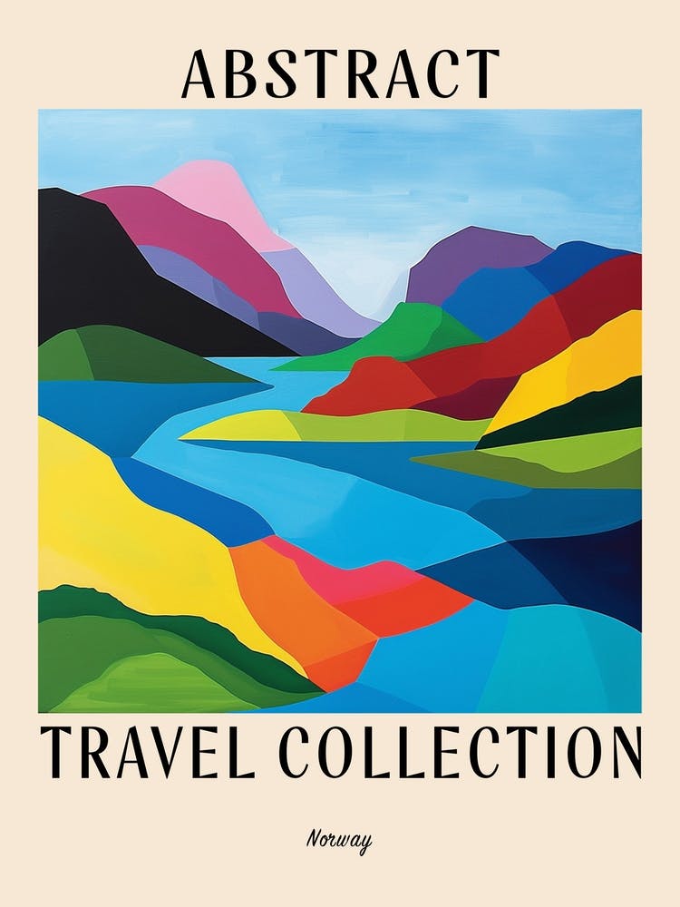 Abstract Travel Collection Poster Norway 3