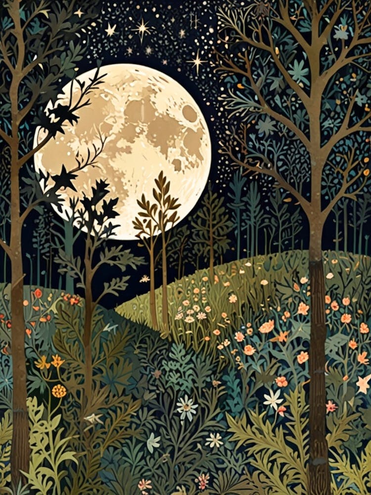 William Morris Moonlight In The Forest 104