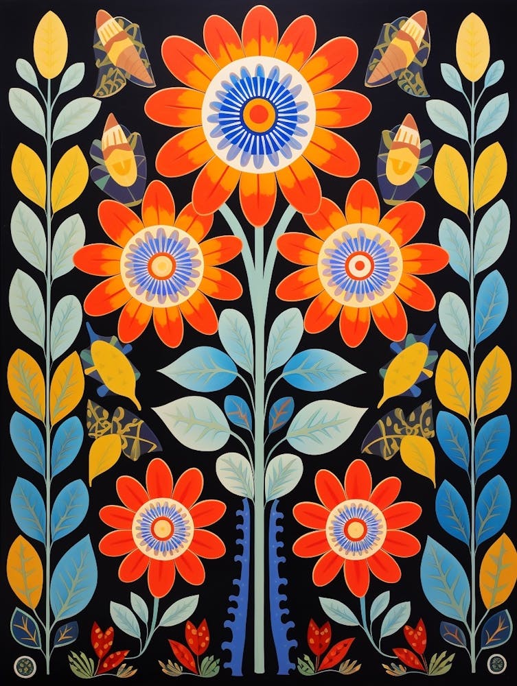 Flower Motif Painting Veronica Flower 2