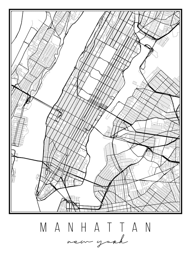 Manhattan New York Street Map