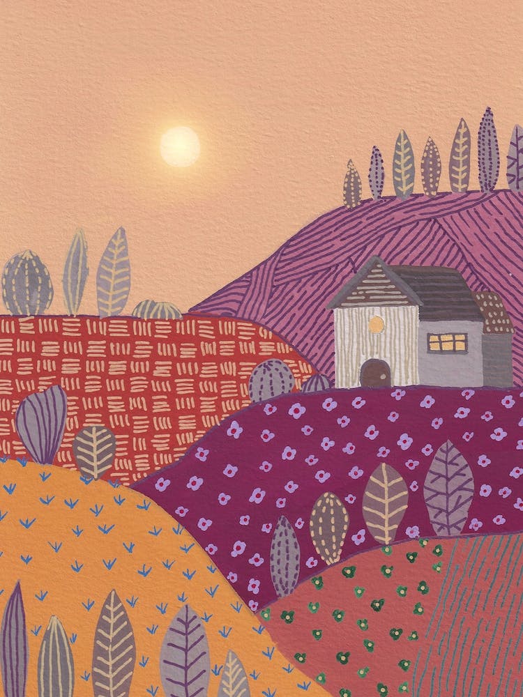 Warm Landscape And Patterns