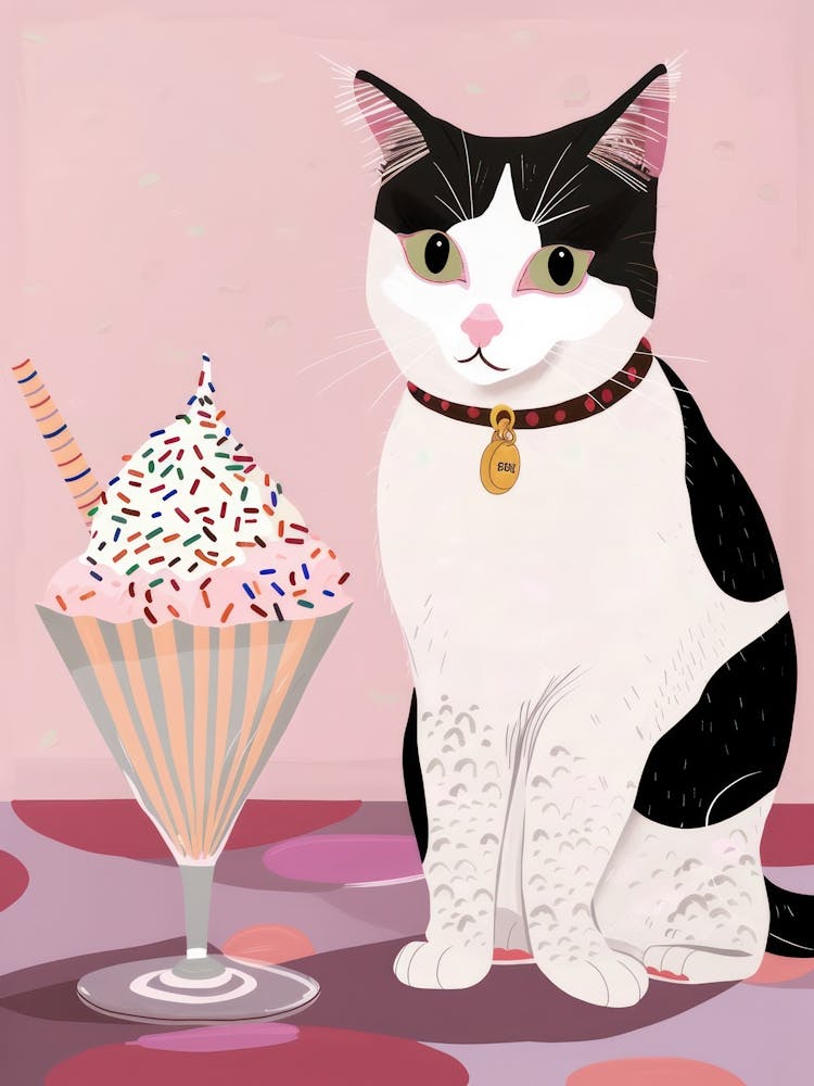 Cat And Sundae 1
